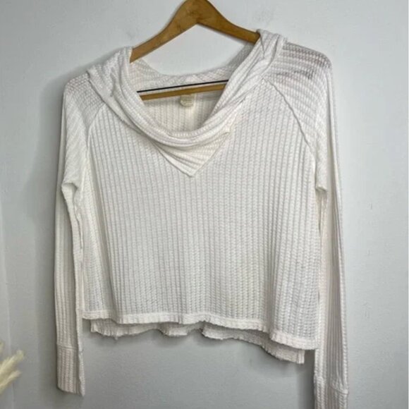 We The Free - Cream Waffle-Knit Top, M - Picture 4 of 10